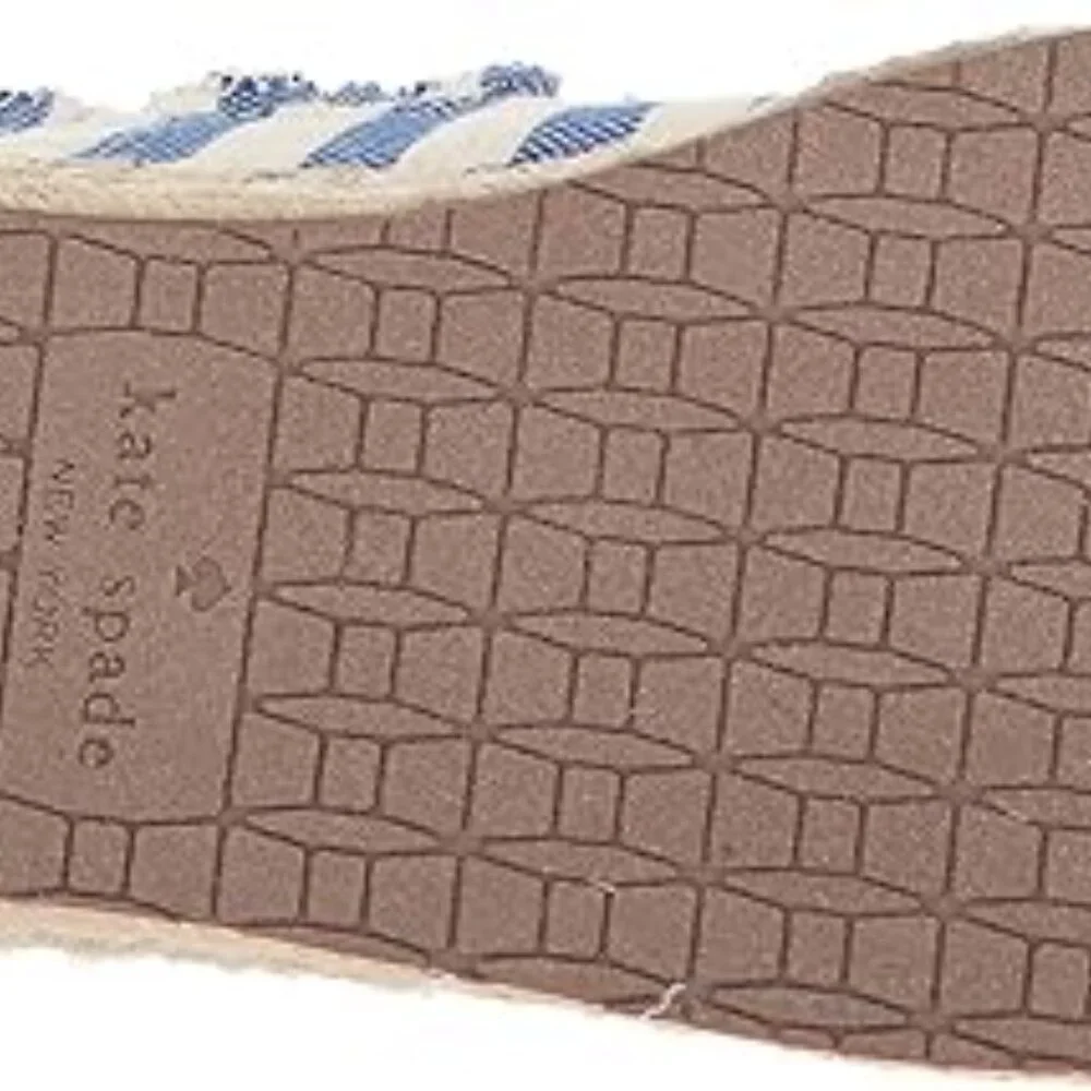 Kate Spade New York Laila Mule Blue White Stripe Espadrille Size 6.5